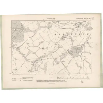 1905 Map of Edinburghshire Sheet XIV.SE, 1908 Print