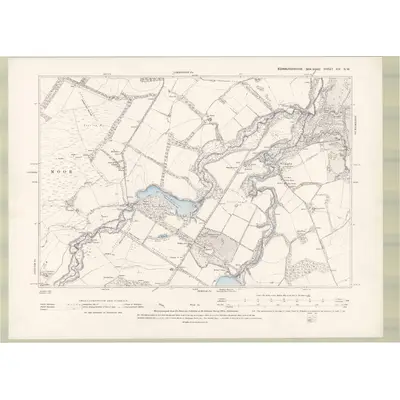 1892 Map of Edinburghshire Sheet XIV.SW, 1895 Print