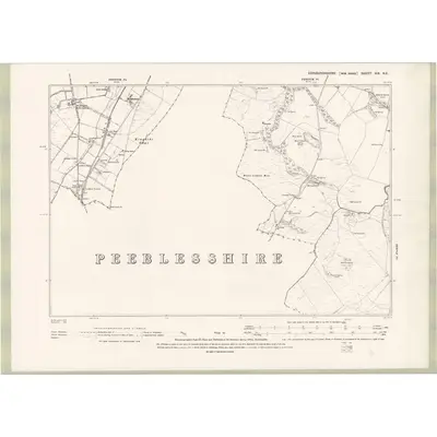 1893 Map of Edinburghshire Sheet XIX.NE, 1895 Print