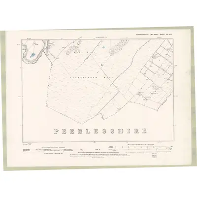 1893 Map of Edinburghshire Sheet XIX.NW, 1895 Print