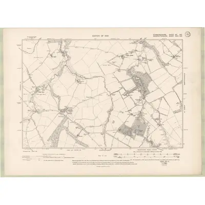 1906 Map of Edinburghshire Sheet XV.NE, 1908 Print