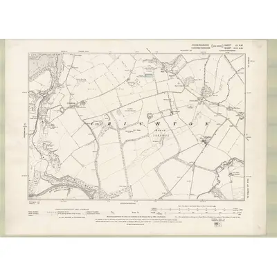 1892 Map of Edinburghshire Sheet XV.NW, 1895 Print