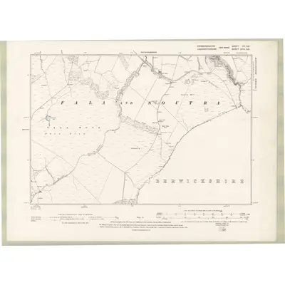 1892 Map of Edinburghshire Sheet XV.SE, 1895 Print