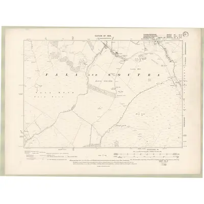 1906 Map of Edinburghshire Sheet XV.SE, 1908 Print