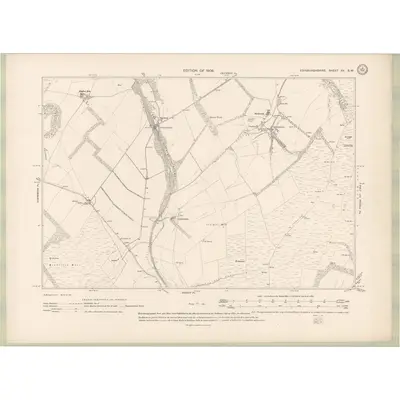 1906 Map of Edinburghshire Sheet XV.SW, 1908 Print