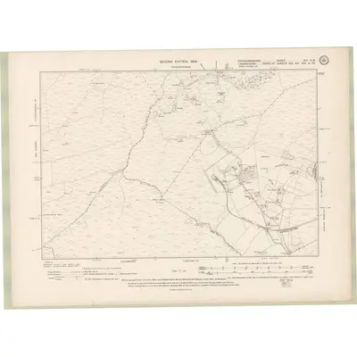 1905 Map of Edinburghshire Sheet XVI.NW, 1909 Print