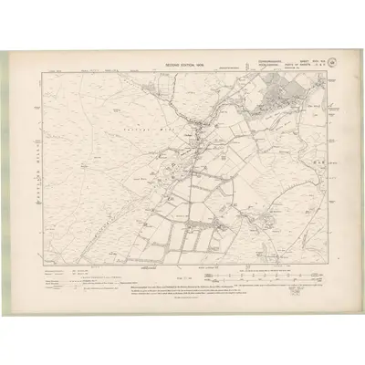 1905 Map of Edinburghshire Sheet XVIII.NE, 1909 Print