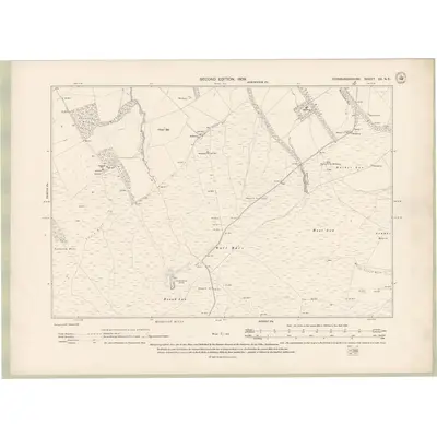 1905 Map of Edinburghshire Sheet XX.NE, 1909 Print
