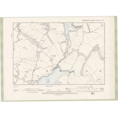 1892 Map of Edinburghshire Sheet XX.NW, 1895 Print