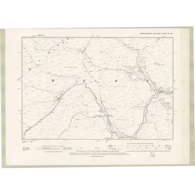 1892 Map of Edinburghshire Sheet XX.SE, 1895 Print