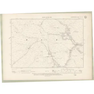1905 Map of Edinburghshire Sheet XX.SE, 1909 Print
