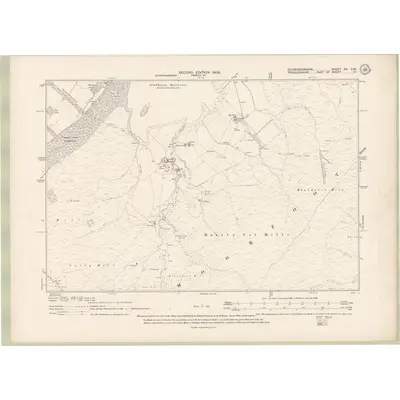 1905 Map of Edinburghshire Sheet XX.SW, 1909 Print