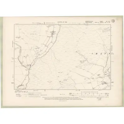 1906 Map of Edinburghshire Sheet XXI.NE, 1908 Print