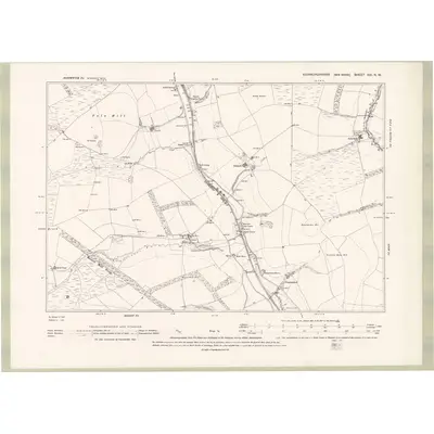 1892 Map of Edinburghshire Sheet XXI.NW, 1895 Print