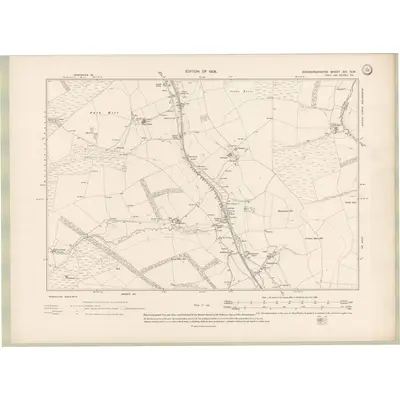 1906 Map of Edinburghshire Sheet XXI.NW, 1908 Print