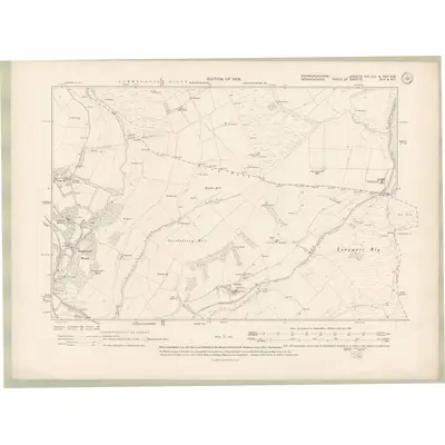 1905 Map of Edinburghshire Sheet XXI.SE & Sheet XXIa.SW, 1908 Print