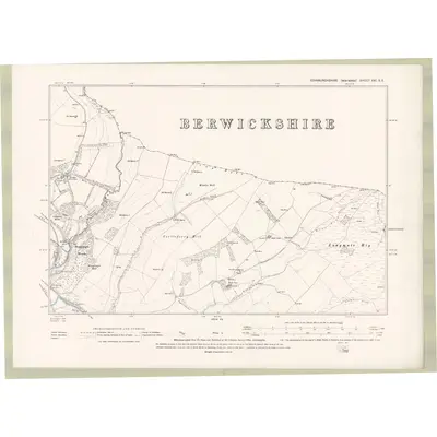 1892 Map of Edinburghshire Sheet XXI.SE, 1895 Print