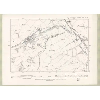 1892 Map of Edinburghshire Sheet XXI.SW, 1895 Print