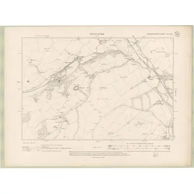 1905 Map of Edinburghshire Sheet XXI.SW, 1908 Print