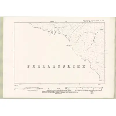 1892 Map of Edinburghshire Sheet XXII.SE, 1895 Print