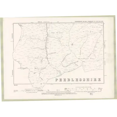 1892 Map of Edinburghshire Sheet XXIIa.NE & XXII.NW & SW, 1895 Print