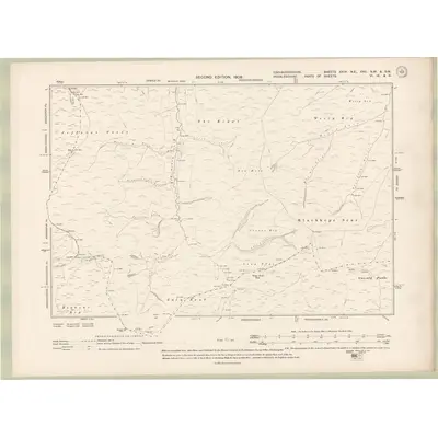 1905 Map of Edinburghshire Sheet XXIIa.NE & XXII.NW & SW, 1909 Print