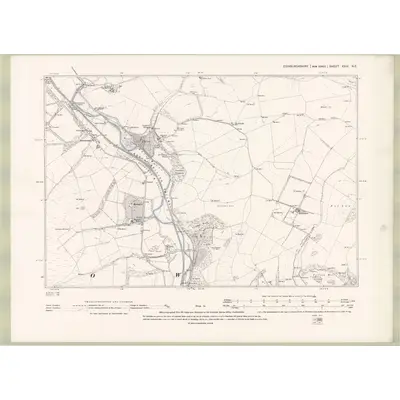 1892 Map of Edinburghshire Sheet XXIII.NE, 1895 Print