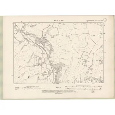 1905 Map of Edinburghshire Sheet XXIII.NE, 1908 Print