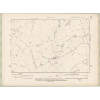 1905 Map of Edinburghshire Sheet XXIV.NW, 1909 Print
