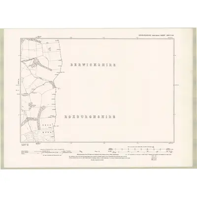 1892 Map of Edinburghshire Sheet XXIV.SW, 1895 Print