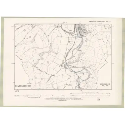 1892 Map of Edinburghshire Sheet XXV.NE, 1895 Print