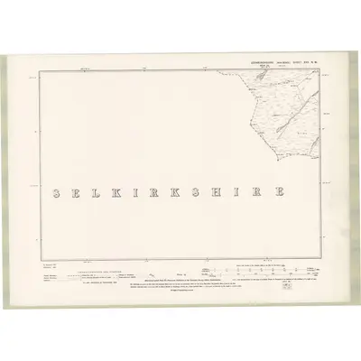 1892 Map of Edinburghshire Sheet XXV.NW, 1895 Print