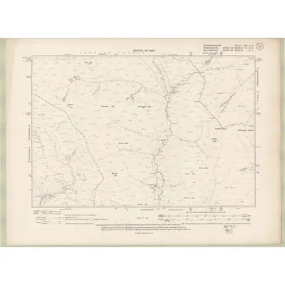 1906 Map of Edinburghshire Sheet XXV.NW, 1909 Print