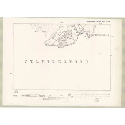 1892 Map of Edinburghshire Sheet XXV.SE, 1895 Print