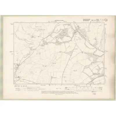 1906 Map of Edinburghshire Sheet XXV.SE, 1909 Print
