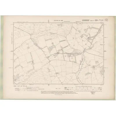 1905 Map of Edinburghshire Sheet XXVI.NW, 1909 Print