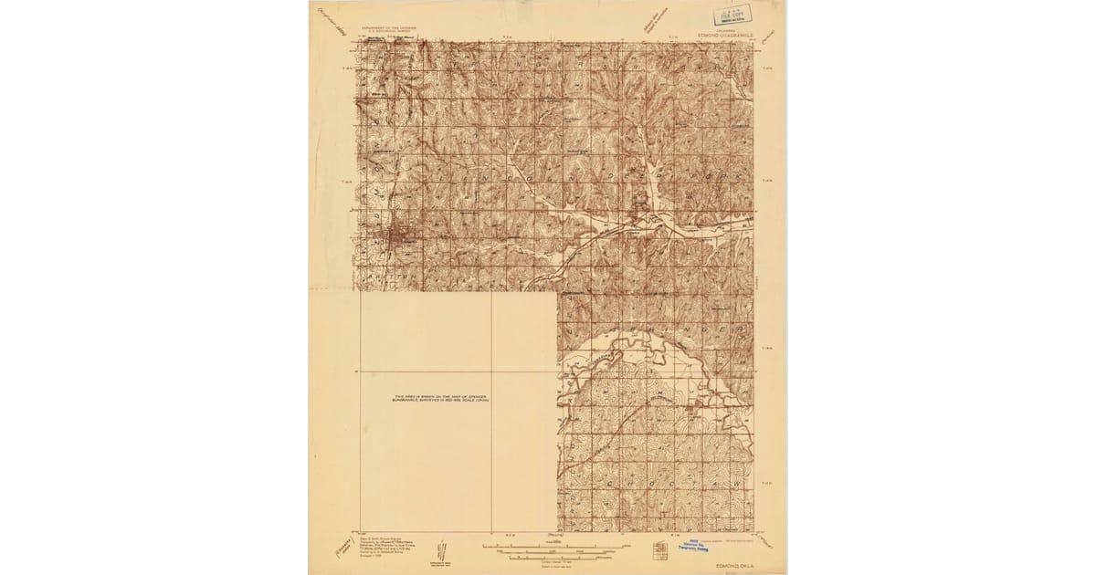 1930s Maps of Hares Lincoln Boulevard - Edmond Oklahoma County Ok Usgs Topo 1935 Og 1200x630