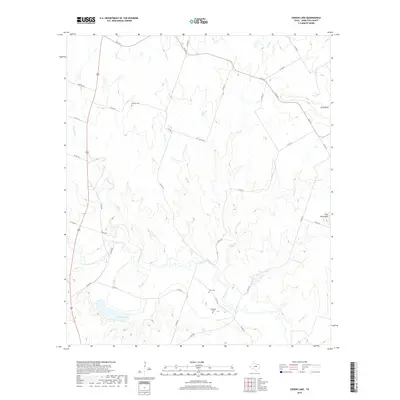 2019 Map of Eidson Lake, 2019 Print