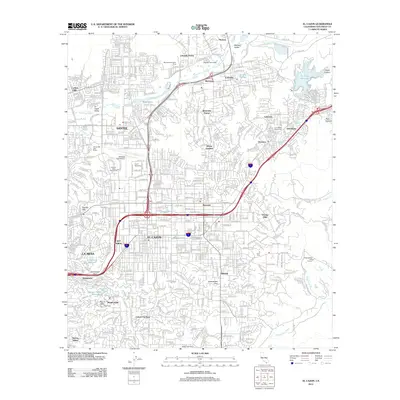 2012 Map of El Cajon, 2012 Print