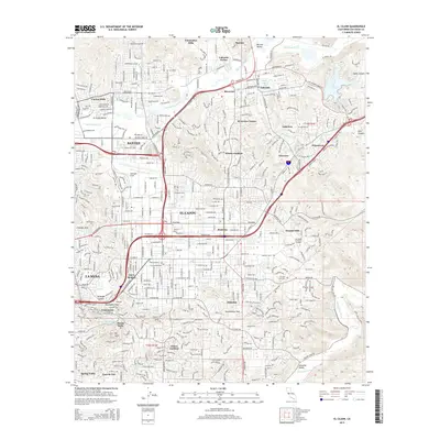 2015 Map of El Cajon, 2015 Print