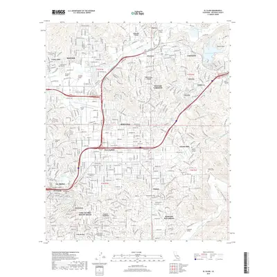 2018 Map of El Cajon, 2018 Print