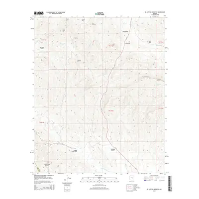 2014 Map of El Capitan Mountain, 2014 Print