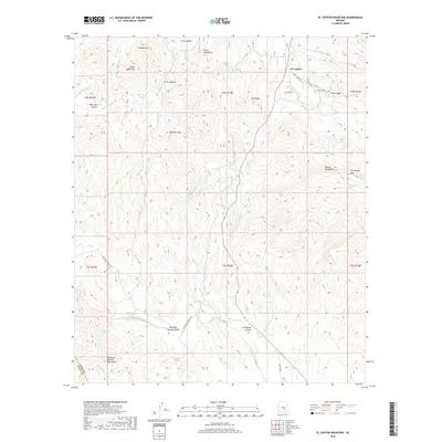 2018 Map of El Capitan Mountain, 2018 Print