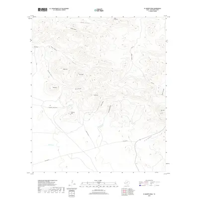2019 Map of El Muerto Peak, 2019 Print