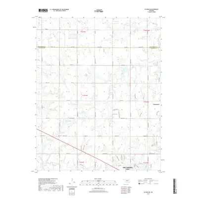 2018 Map of El Reno NE, 2018 Print