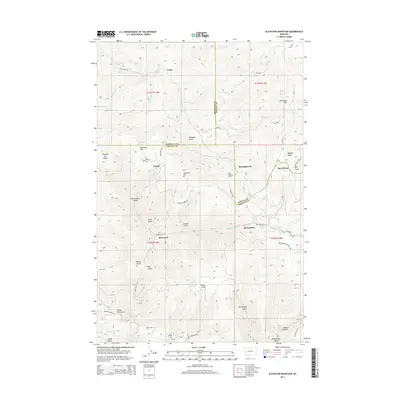 2014 Map of Elevation Mountain, 2014 Print