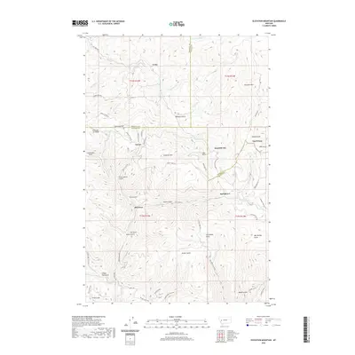 2020 Map of Elevation Mountain, 2020 Print