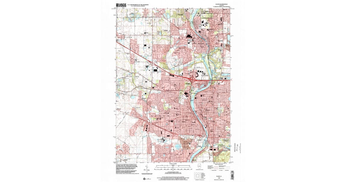 1998 Map of Elgin, IL — High-Res | Pastmaps
