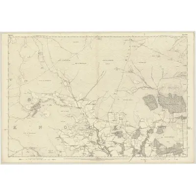 1871 Map of Elgin, Sheet XXII, 1874 Print