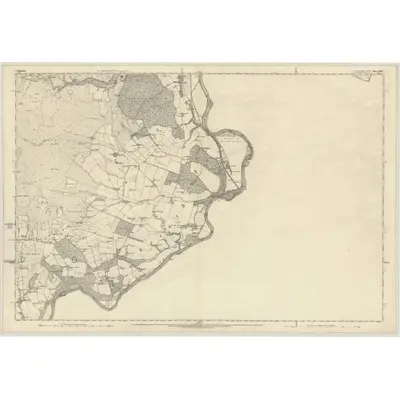 1870 Map of Elgin, Sheet XXIII, 1874 Print